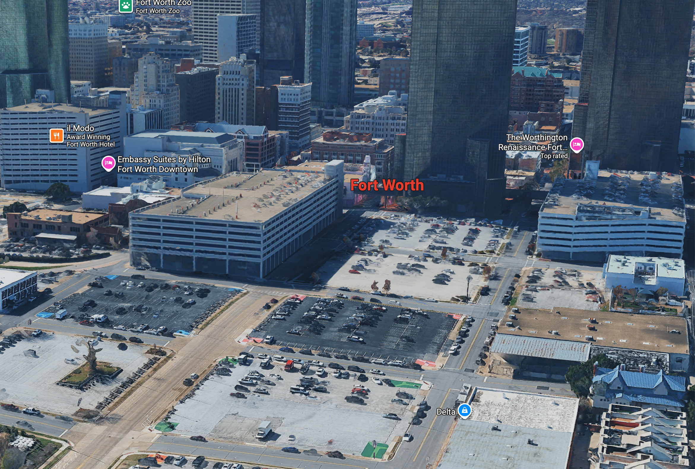 Downtown Fort Worth before development
